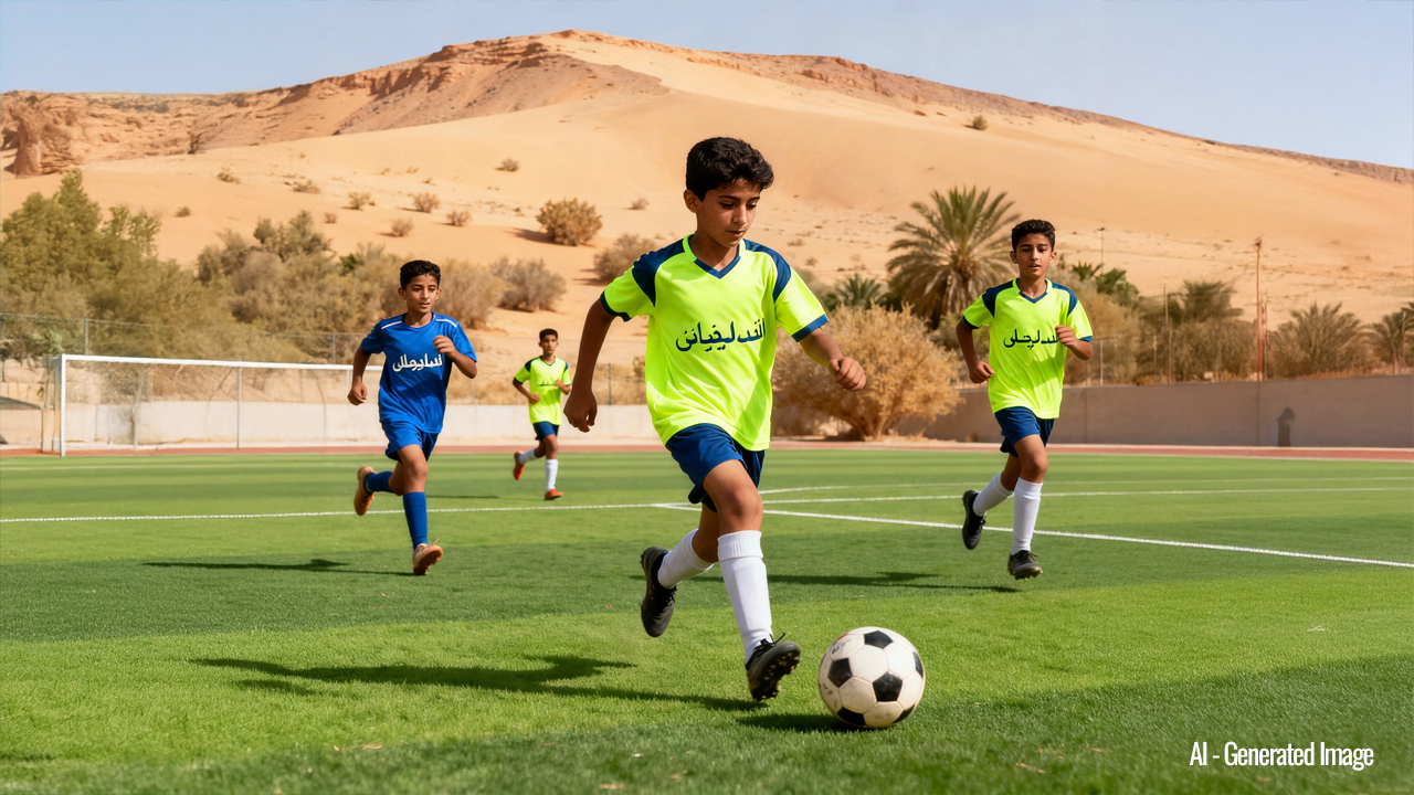 Junge Spieler im Nahen Osten - Ai Generated
